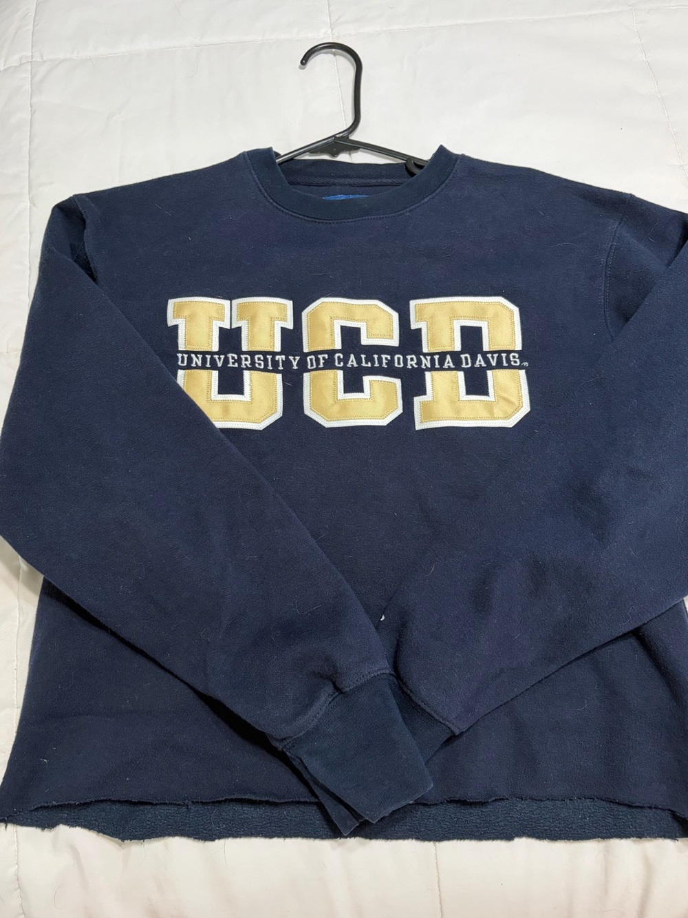 Blue 84 Navy Crewneck Sweatshirt with Gold UCD Letters